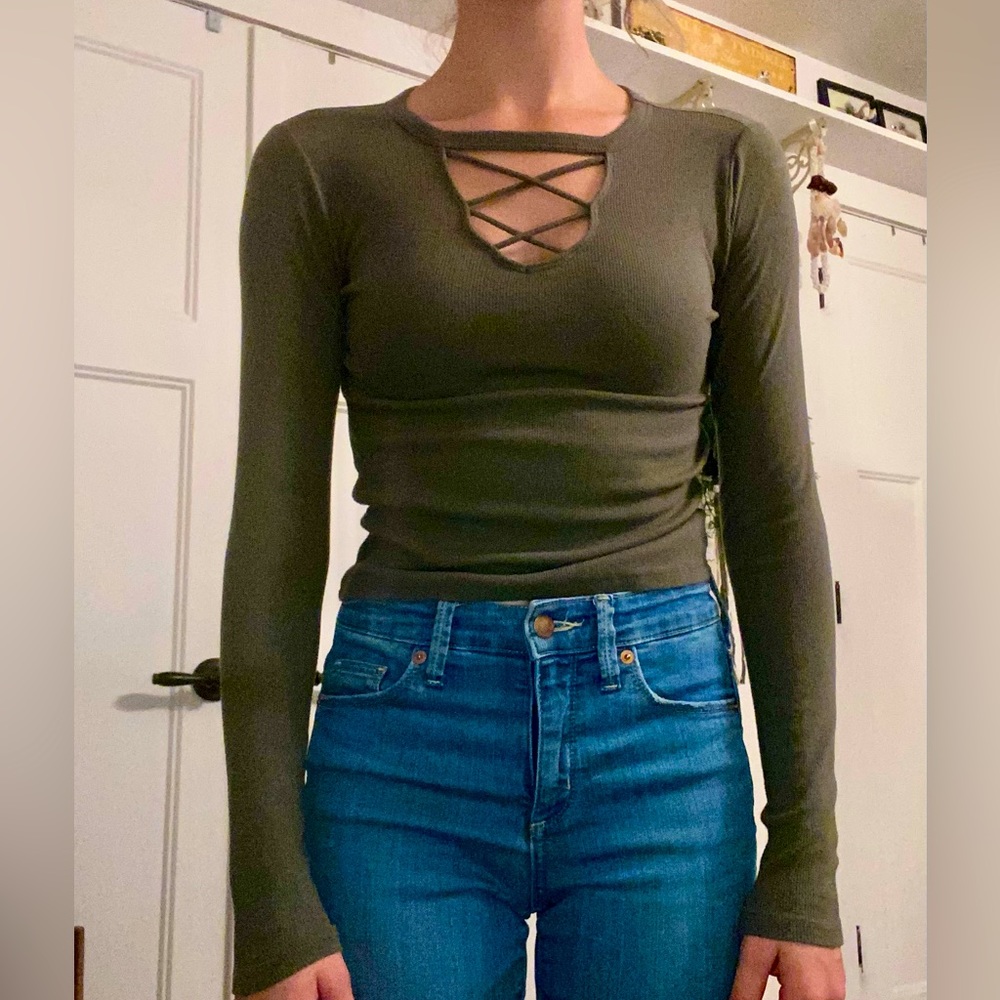 Hollister Long Sleeve Crop Top